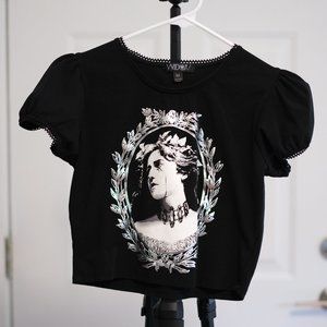 Dolls Kill Widow Crop Top/Baby Tee - NWOT